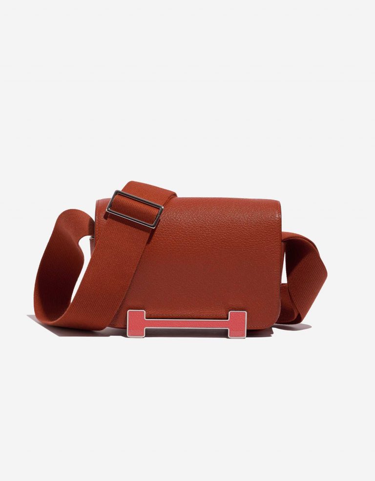 Hermès Geta OneSize Cuivre-RoseTexas Front  | Sell your designer bag on Saclab.com