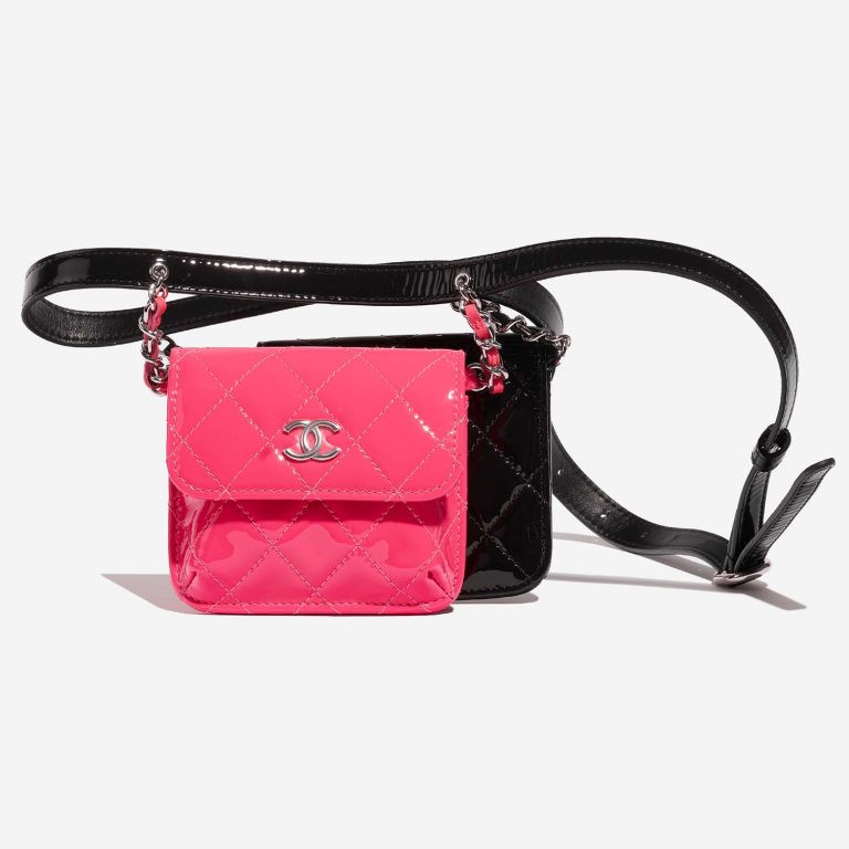 Chanel DoubleWaistBag Mini Black-Pink 5B S | Sell your designer bag on Saclab.com