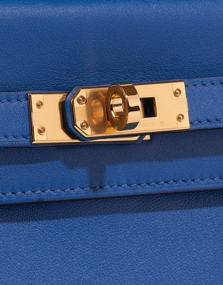 Hermès Kelly 25 BleuFrance Closing System  | Sell your designer bag on Saclab.com