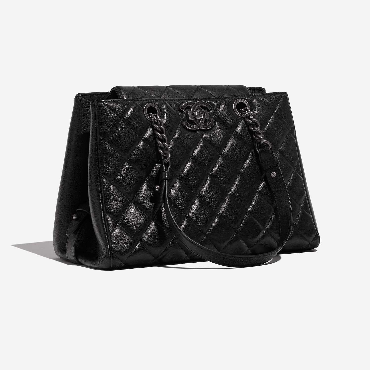 Chanel ShoppingTote Grand Black Side Front  | Sell your designer bag on Saclab.com