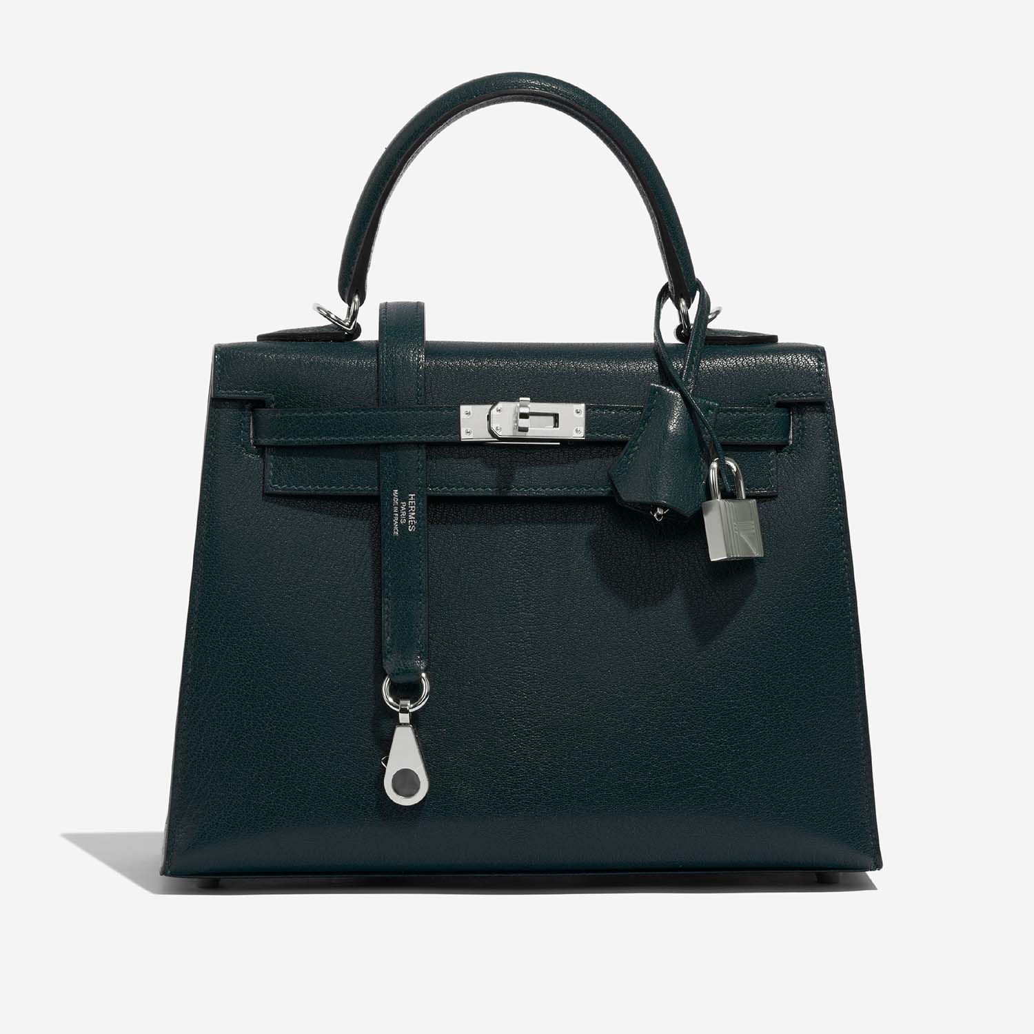 Hermès Kelly 25 VertCypress 2F S | Sell your designer bag on Saclab.com