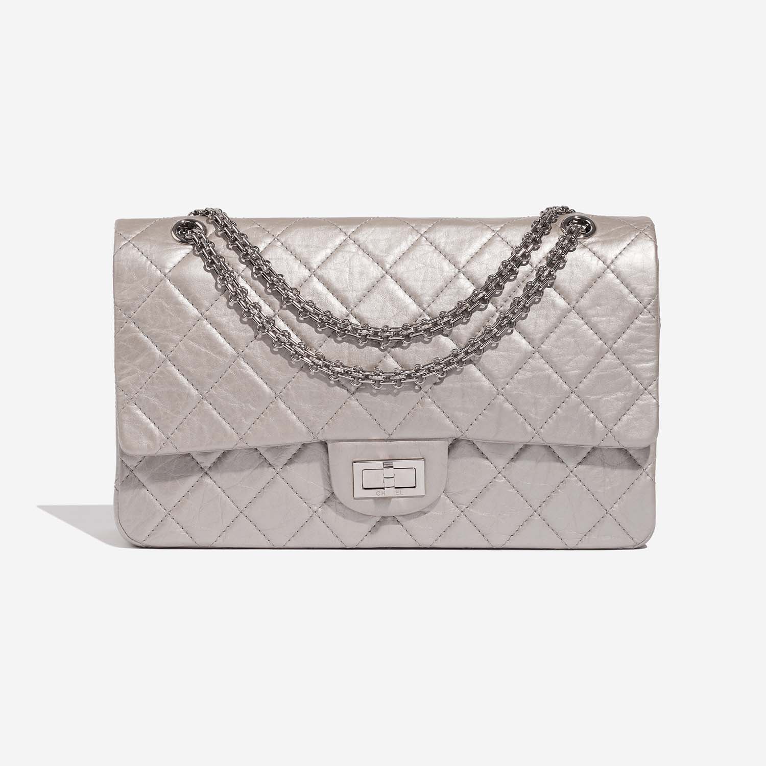 Chanel 255Reissue 227 Silver Front  | Sell your designer bag on Saclab.com