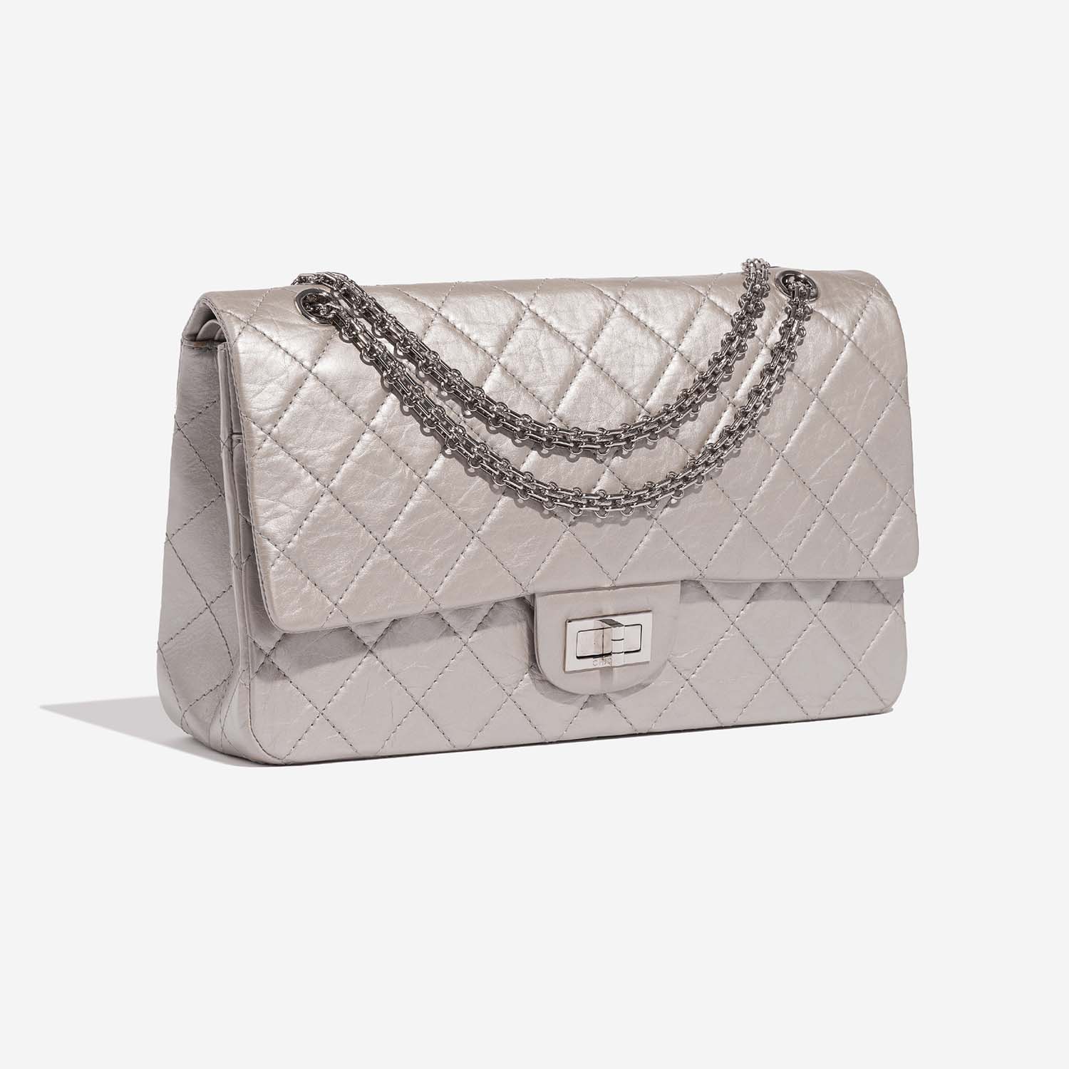 Chanel 255Reissue 227 Silver Side Front  | Sell your designer bag on Saclab.com