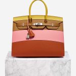 Hermès Birkin 35 Lime-Rose-Sesame-TerreBattue 0F | Sell your designer bag on Saclab.com