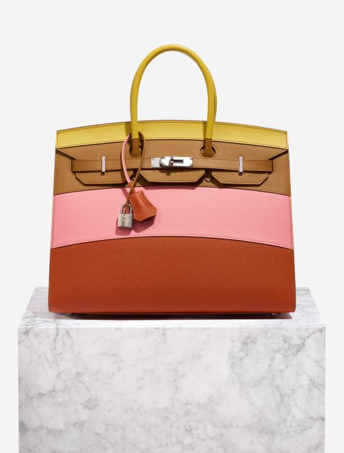 Hermès Birkin 35 Lime-Rose-Sesame-TerreBattue 0F | Sell your designer bag on Saclab.com