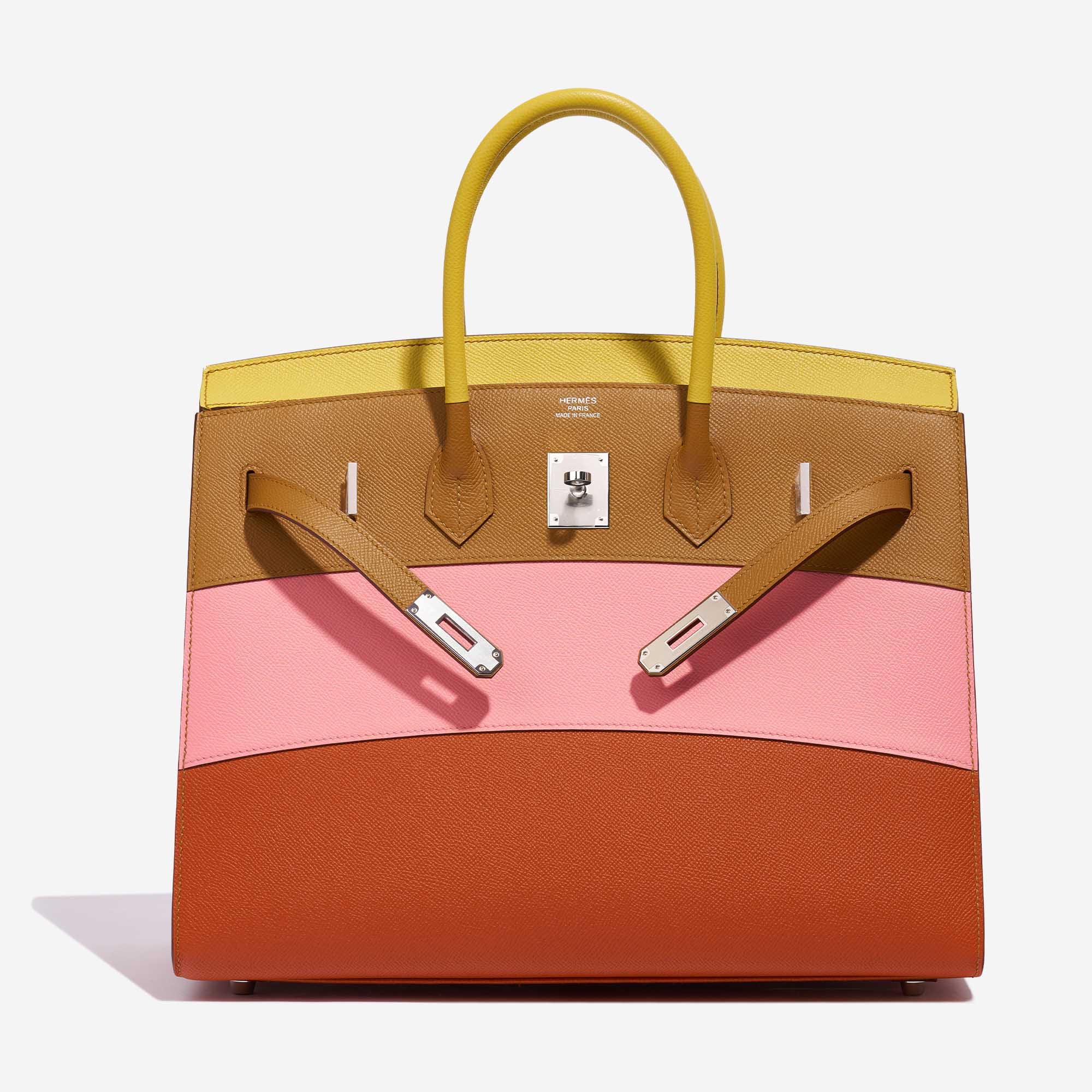 Hermès Birkin 35 Lime-RoseConfetti-Sesame-TerreBattue 3FO S | Sell your designer bag on Saclab.com