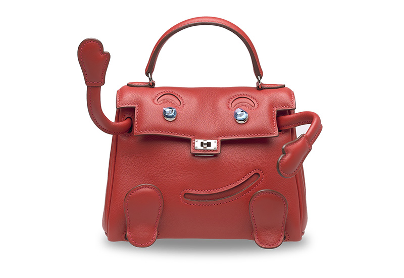 Hermes KELLY 35 RETOURNE Rouge Vif Veau Gulliver (Pink Red) Gorgeous!!