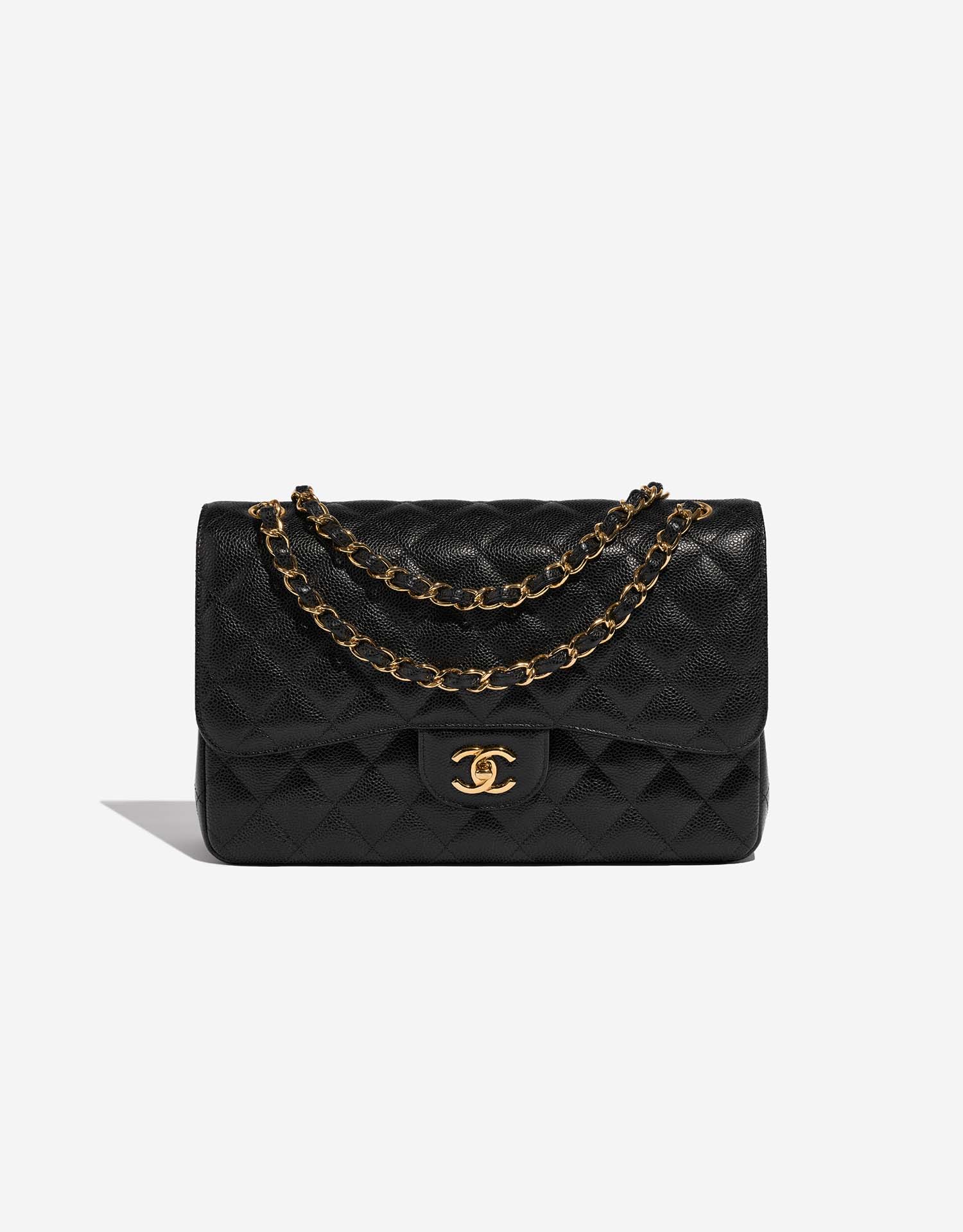 MEDIUM CHANEL CLASSIC DOUBLE FLAP BAG  Review & What Fits Inside! Black  Caviar Leather With Gold 
