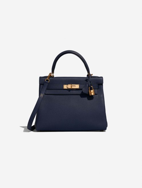 Hermès Kelly 28 BleuSaphir Front  | Sell your designer bag on Saclab.com