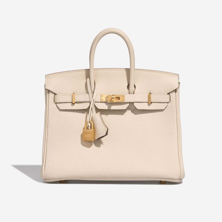 Pre-owned Hermès Tasche Birkin HSS 25 Togo Craie / Rose Extreme Beige Front | Verkaufen Sie Ihre Designer-Tasche auf Saclab.com