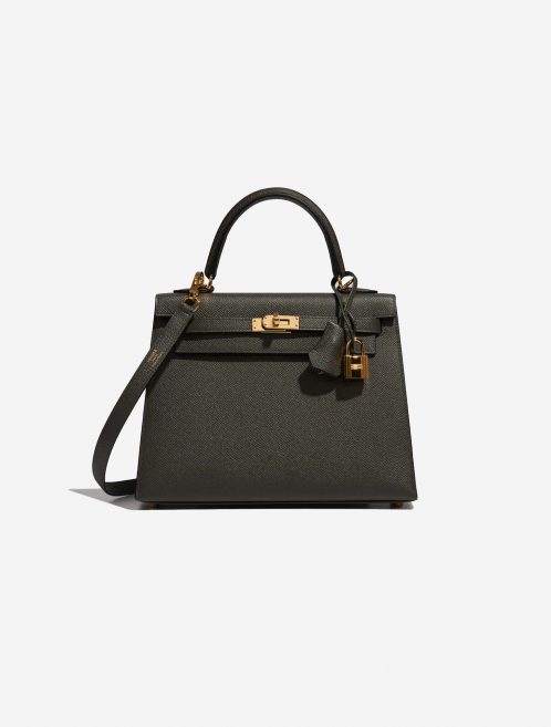 Hermès Kelly 25 VertDeGris Front  | Sell your designer bag on Saclab.com