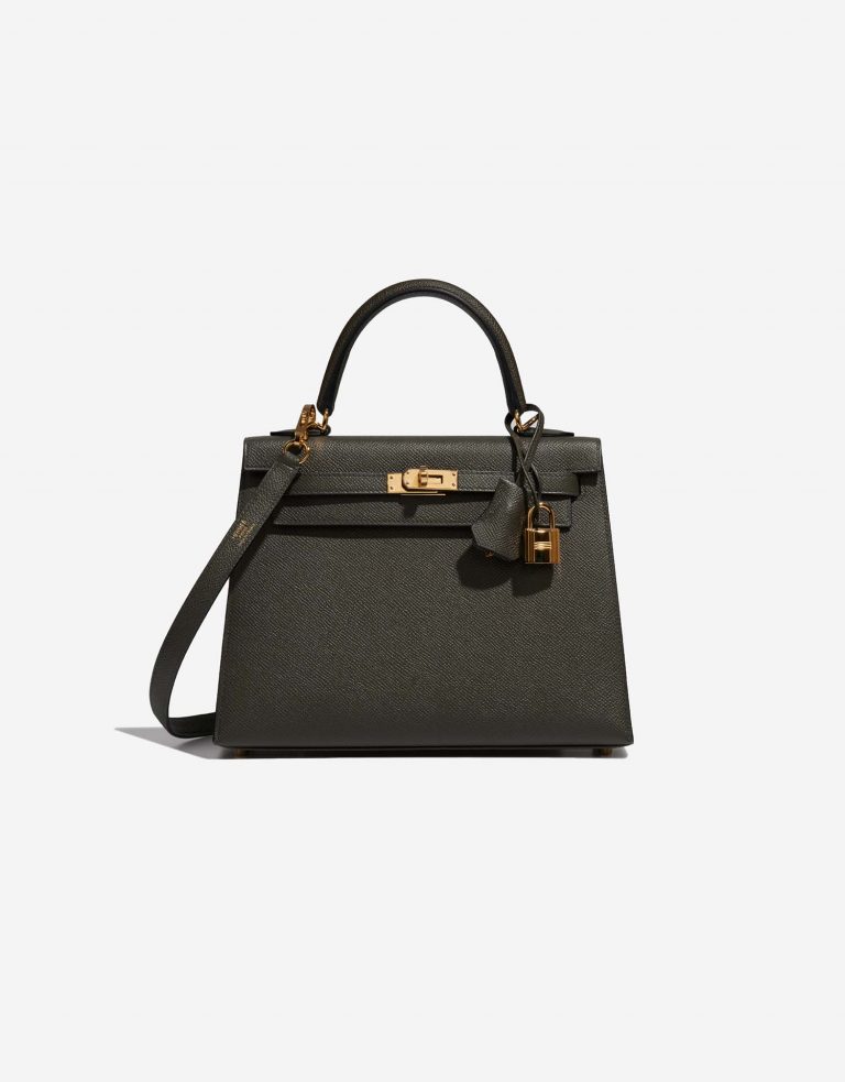 Hermès Kelly 25 VertDeGris Front  | Sell your designer bag on Saclab.com