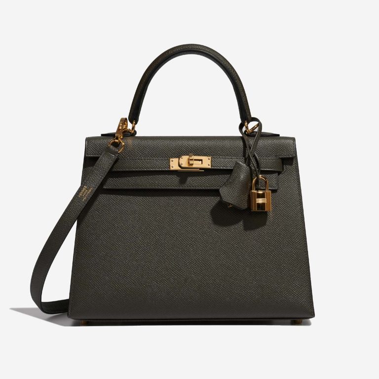 Hermès Kelly 25 VertDeGris Front  | Sell your designer bag on Saclab.com