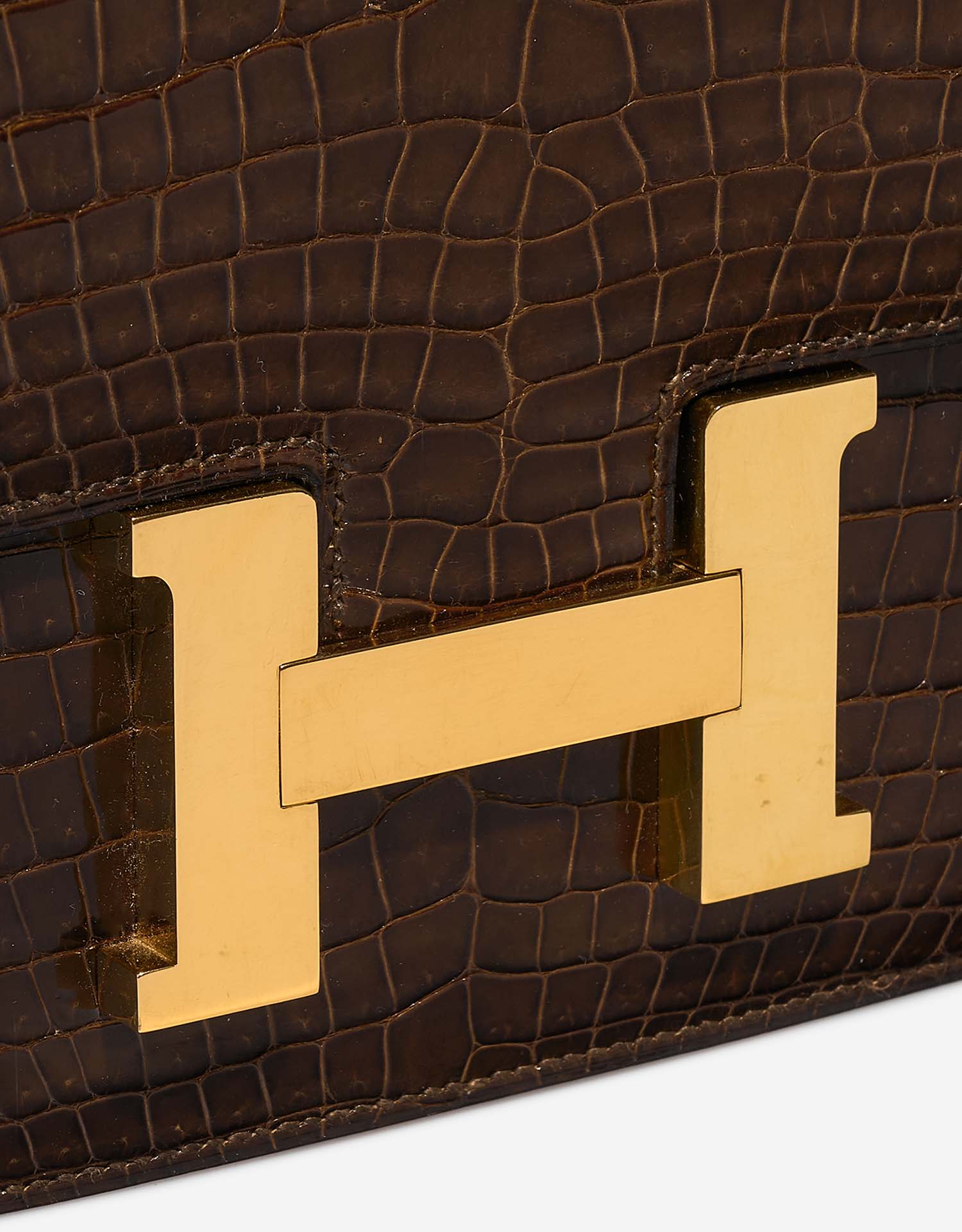 Hermès Constance 23 Marron Closing System  | Sell your designer bag on Saclab.com