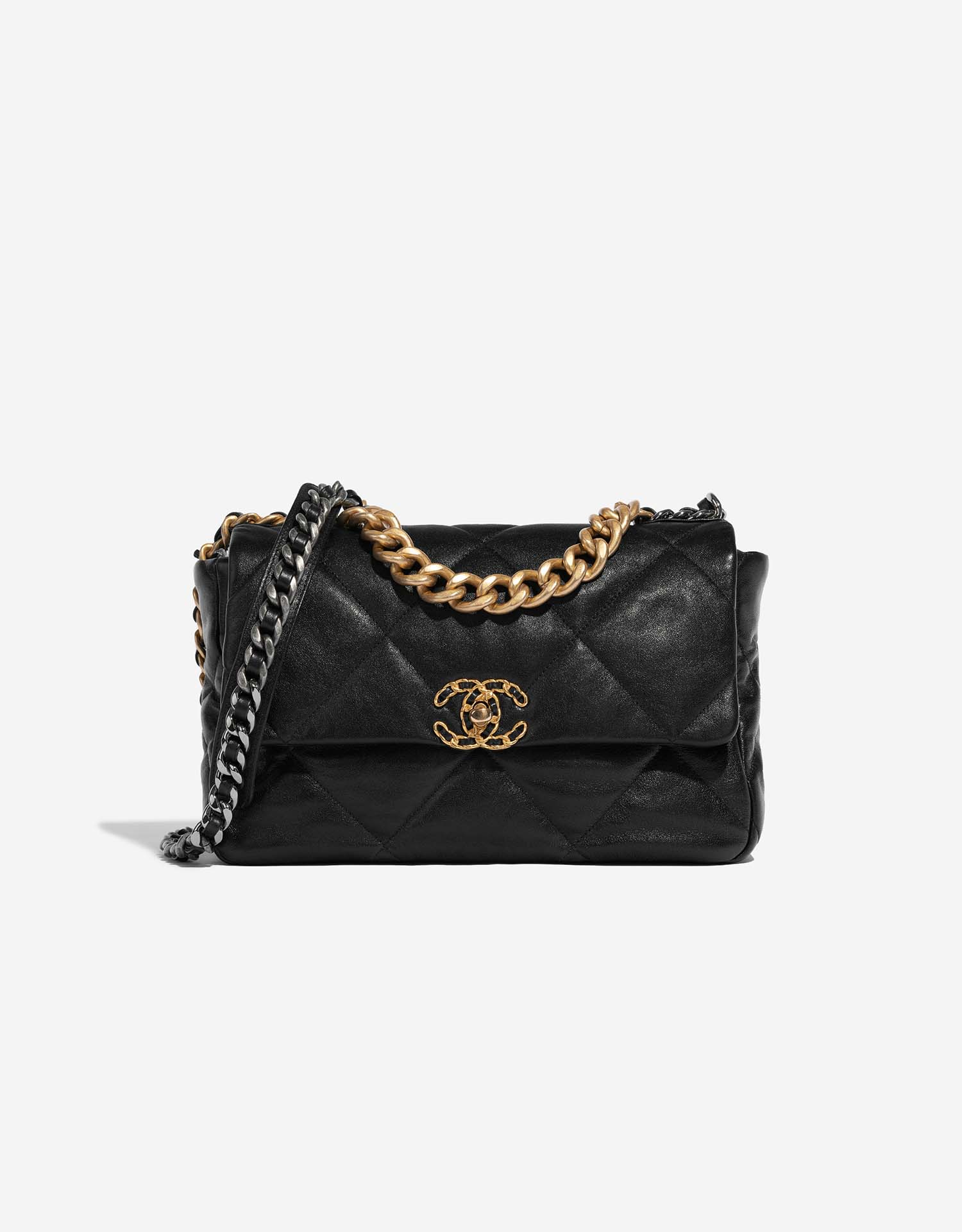 Chanel 19 Flap Bag Large Lamb Black | SACLÀB