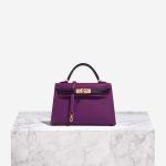 Hermès Kelly Mini Anemone-Amethyst Front  | Sell your designer bag on Saclab.com