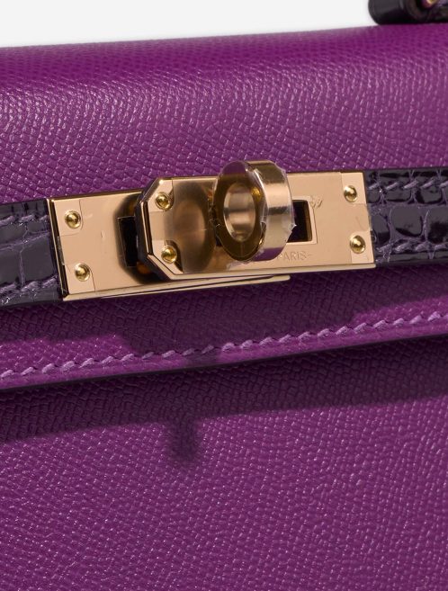 Hermès Kelly Mini Anemone-Amethyst Closing System  | Sell your designer bag on Saclab.com