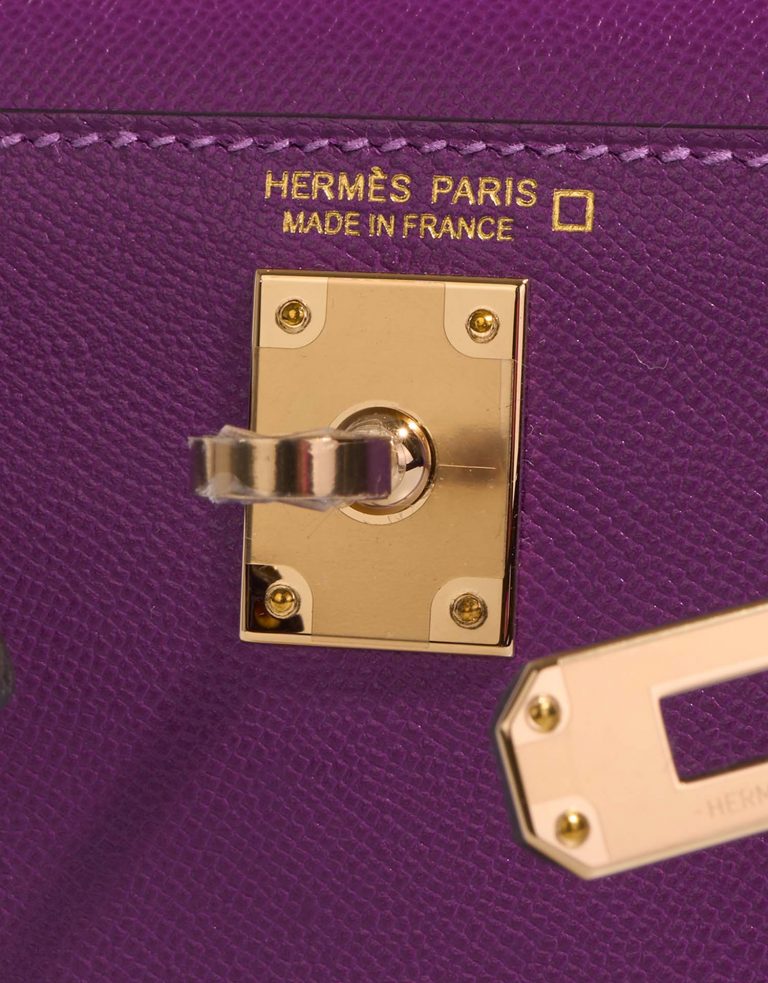 Hermès Kelly Mini Anemone-Amethyst Logo  | Sell your designer bag on Saclab.com