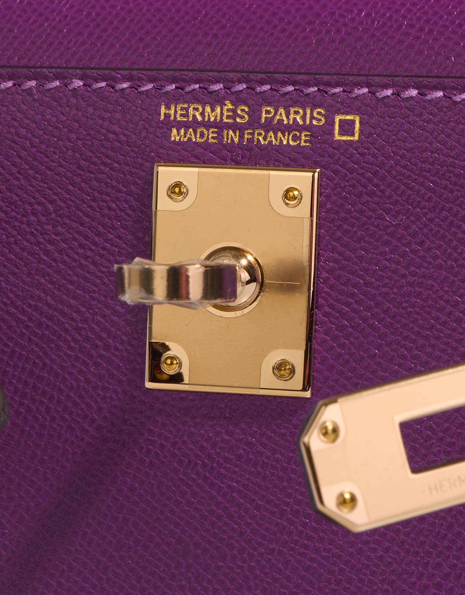 Hermès Kelly Mini Anemone-Amethyst Logo | Verkaufen Sie Ihre Designertasche auf Saclab.com