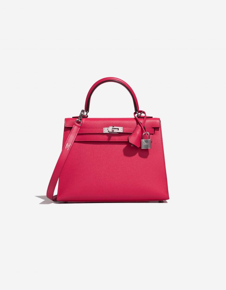 Hermès Kelly 25 RoseExtreme-RougePiment Front  | Sell your designer bag on Saclab.com