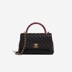 Chanel TimelessHandle Medium Schwarz-Rosa Front | Verkaufen Sie Ihre Designer-Tasche auf Saclab.com