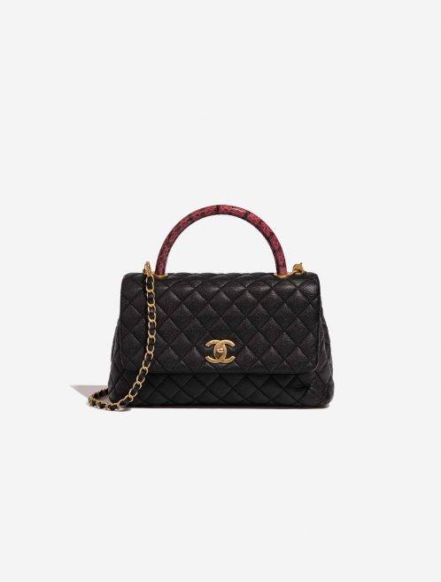 Chanel TimelessHandle Medium Black-Pink Front  | Sell your designer bag on Saclab.com