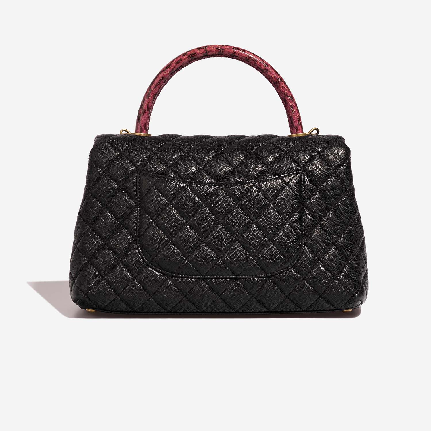 Chanel TimelessHandle Medium Black-Pink Back  | Sell your designer bag on Saclab.com