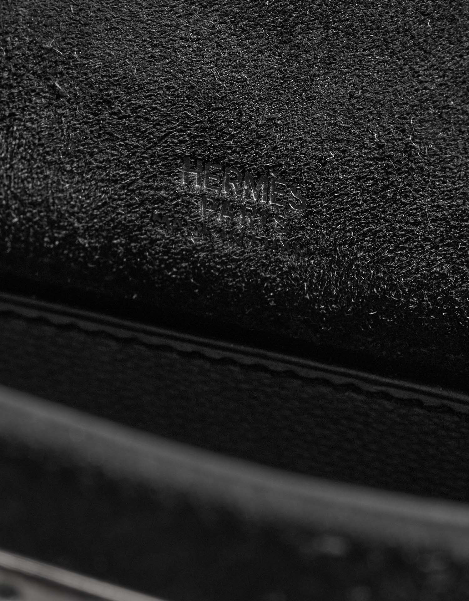 Hermès Kelly Pochette Black Logo  | Sell your designer bag on Saclab.com
