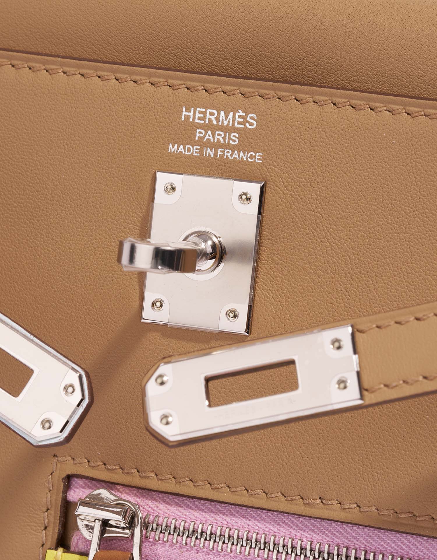 Pre-owned Hermès bag Kelly 25 Swift Colormatic Chai / Mauve / Bleu Brume / Jaune de Naples Beige, Multicolour | Sell your designer bag on Saclab.com