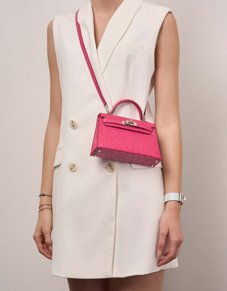 Hermès Kelly Mini RoseTyrien Front  | Sell your designer bag on Saclab.com