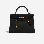 Hermès Kelly 32 Black Front  | Sell your designer bag on Saclab.com