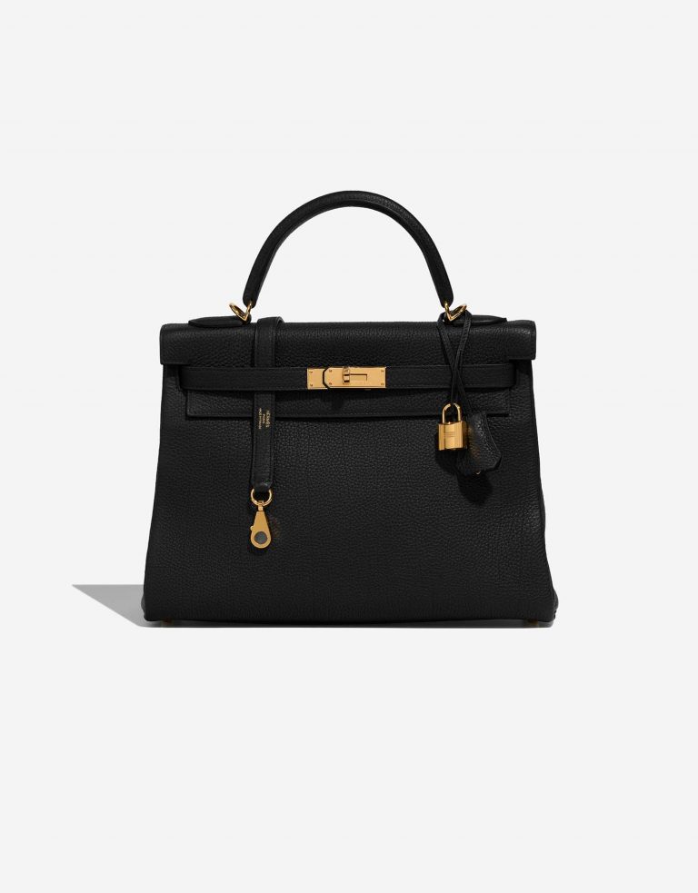 Hermès Kelly 32 Black Front  | Sell your designer bag on Saclab.com