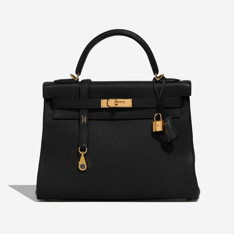 Hermès Kelly 32 Black Front  | Sell your designer bag on Saclab.com