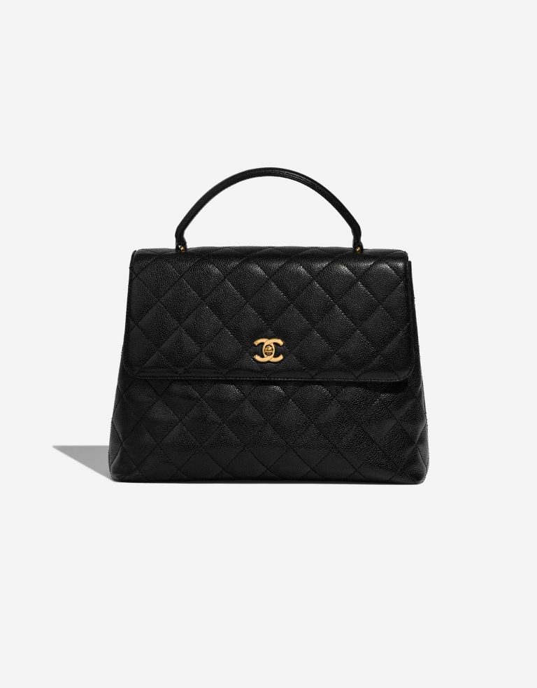 Chanel TimelessHandle Large Black Front  | Sell your designer bag on Saclab.com