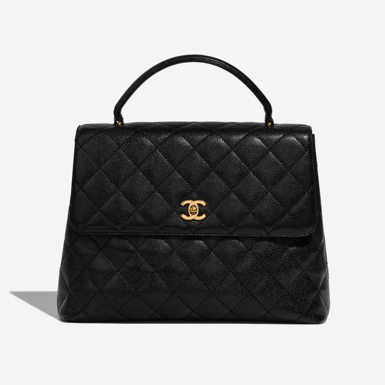 Chanel TimelessHandle Large Black Front  | Sell your designer bag on Saclab.com