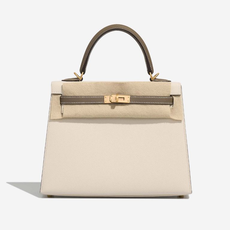 Pre-owned Hermès bag Kelly HSS 25 Epsom Craie / Etoupe Beige, Brown, Multicolour | Sell your designer bag on Saclab.com