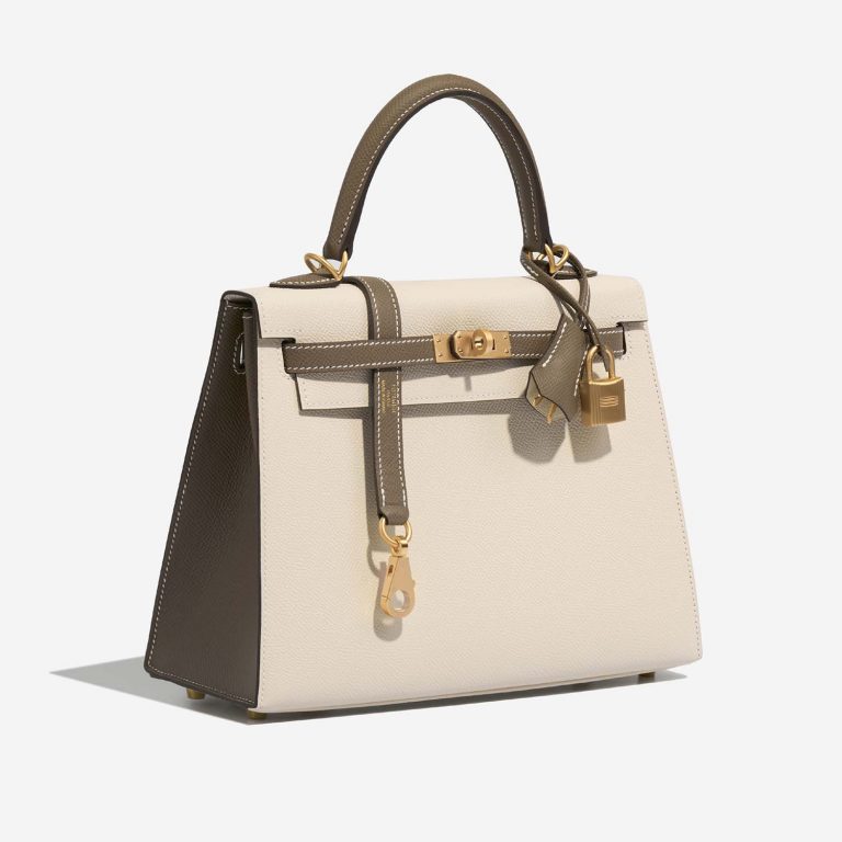 Pre-owned Hermès bag Kelly HSS 25 Epsom Craie / Etoupe Beige, Brown, Multicolour | Sell your designer bag on Saclab.com