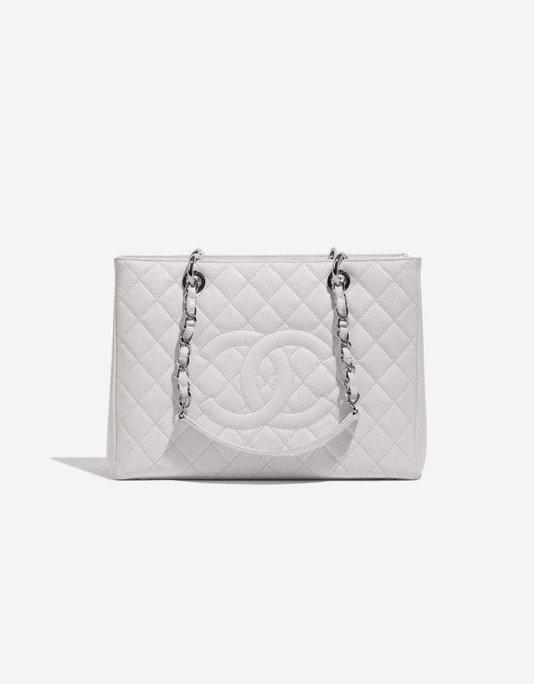 Gebrauchte Chanel Tasche Shopping Tote GST Caviar-Leder Weiß Weiß | Verkaufen Sie Ihre Designer-Tasche auf Saclab.com