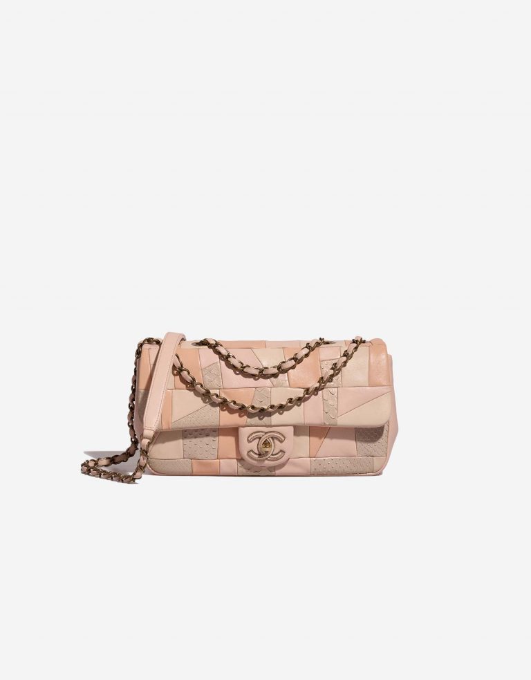 Pre-owned Chanel bag Timeless Medium Lamb / Python Multicolour Nude / Pink Beige | Sell your designer bag on Saclab.com