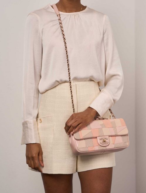 Gebrauchte Chanel Tasche Timeless Medium Lammleder / Python Multicolour Nude / Pink Beige, Multicolour, Rose | Verkaufen Sie Ihre Designer-Tasche auf Saclab.com