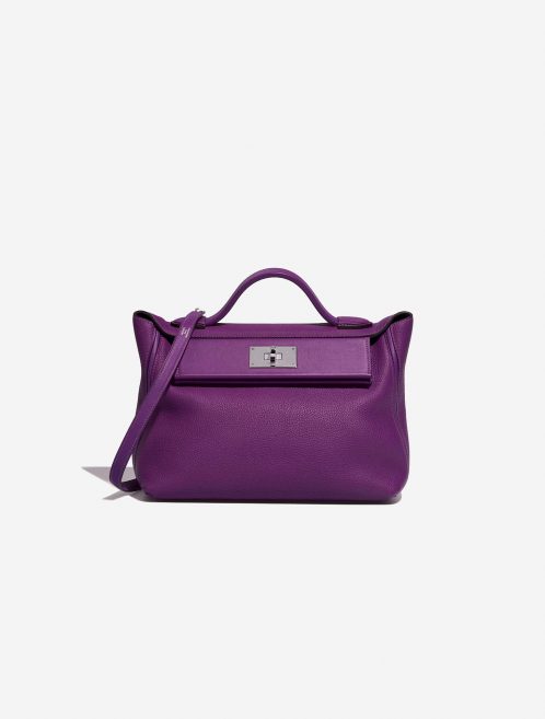 Pre-owned Hermès bag 24/24 29 Clemence Anemone Violet | Sell your designer bag on Saclab.com