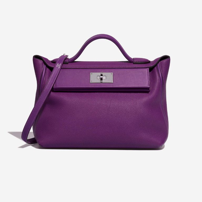 Pre-owned Hermès bag 24/24 29 Clemence Anemone Violet | Sell your designer bag on Saclab.com