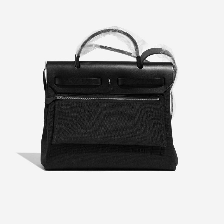 Pre-owned Hermès bag Herbag 31 Toile / Vache Hunter Black Black | Sell your designer bag on Saclab.com