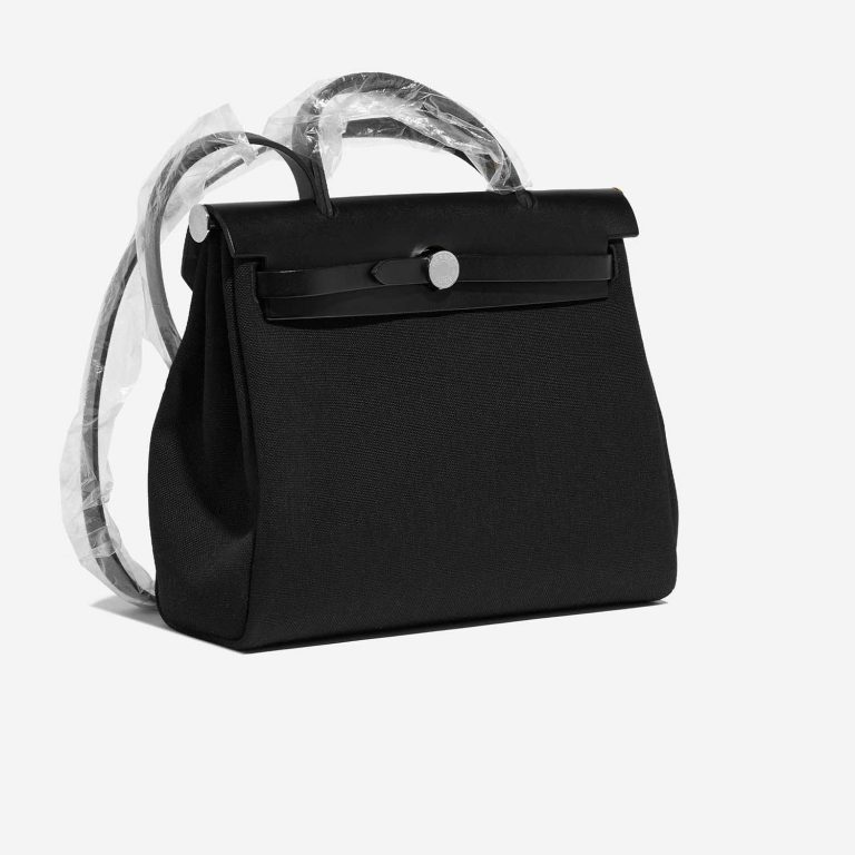 Pre-owned Hermès bag Herbag 31 Toile / Vache Hunter Black Black | Sell your designer bag on Saclab.com