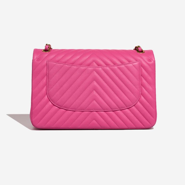 Gebrauchte Chanel Tasche Timeless Chevron Jumbo Lammleder Hot Pink Pink | Verkaufen Sie Ihre Designer-Tasche auf Saclab.com