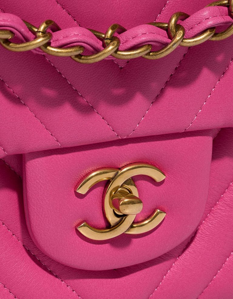 Gebrauchte Chanel Tasche Timeless Chevron Jumbo Lammleder Hot Pink Pink | Verkaufen Sie Ihre Designer-Tasche auf Saclab.com