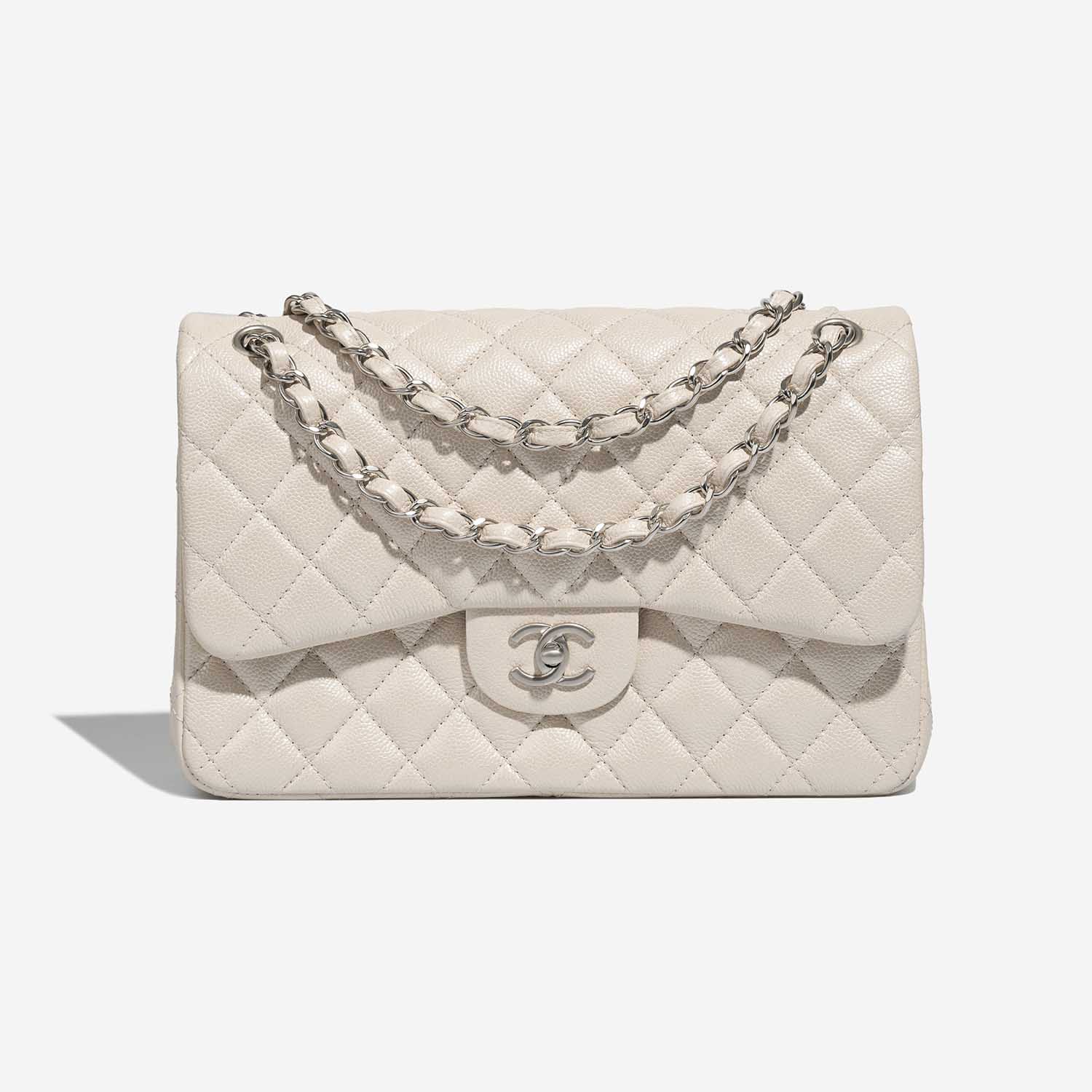 Timeless/classique leather handbag Chanel White in Leather - 37179745