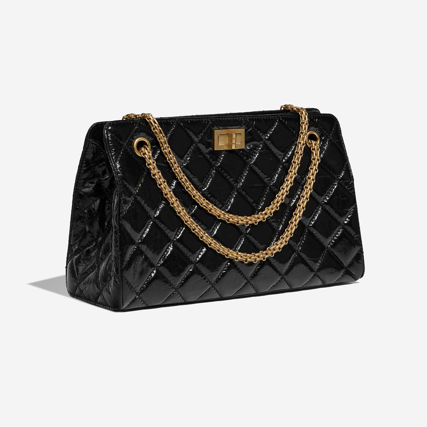 Pre-owned Chanel bag 2.55 Reissue Handle Patent Black Black | Sell your designer bag on Saclab.com