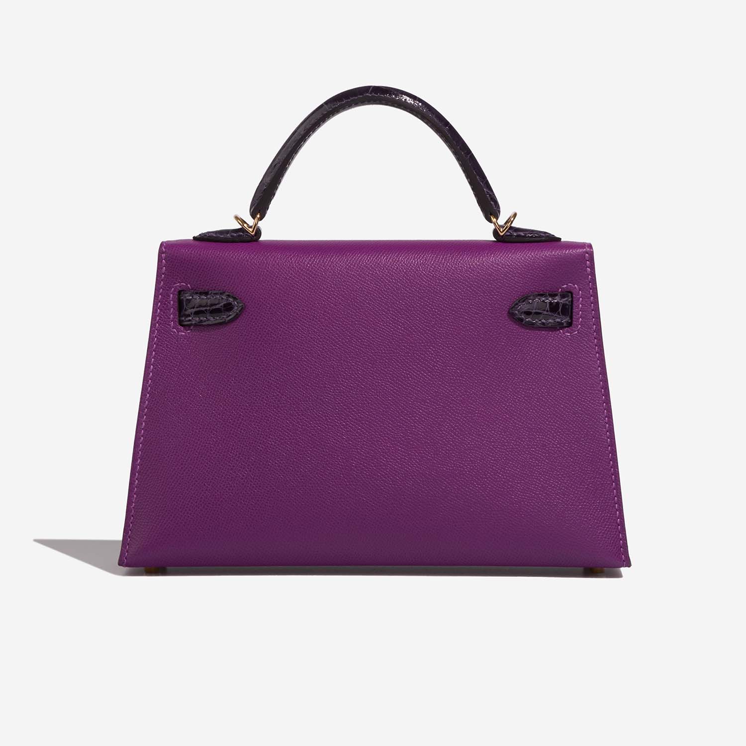 Gebrauchte Hermès Tasche Kelly Mini Touch Alligator / Veau Madame Amethyst / Anemone Violet | Verkaufen Sie Ihre Designer-Tasche auf Saclab.com