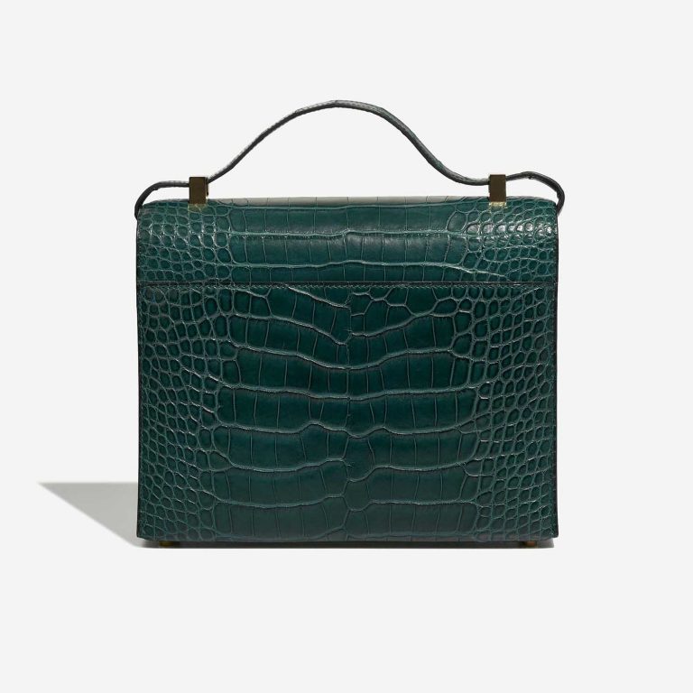 Pre-owned Hermès bag Verrou 23 Matte Alligator Malachite Blue, Green | Sell your designer bag on Saclab.com